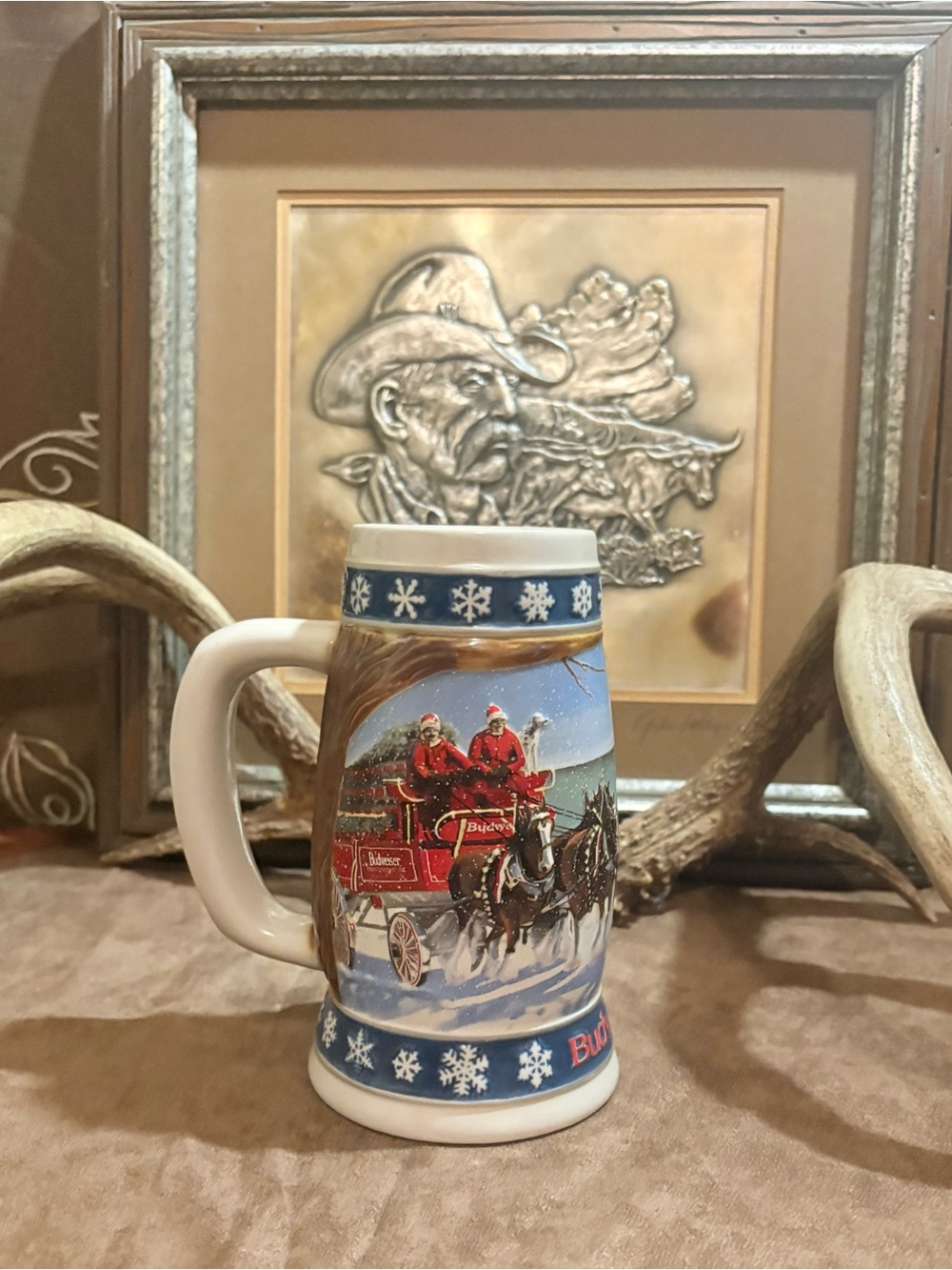 1955 “Lighting the Way Home “ Budweiser Holiday Stein CS242